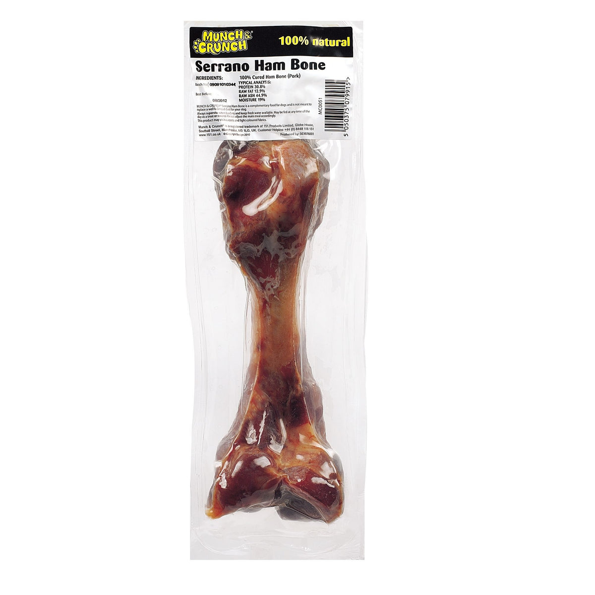 151 Munch and Crunch Serrano Ham Bone Multicolour MC0051 | 100% Natural