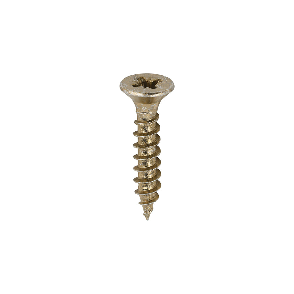 Timco Classic Multi-Purpose Double Countersunk Zinc Plated Screws Golden 3.0mm x 16mm Pack of 200 30016CLAF | Driver Bit Size - PZ1