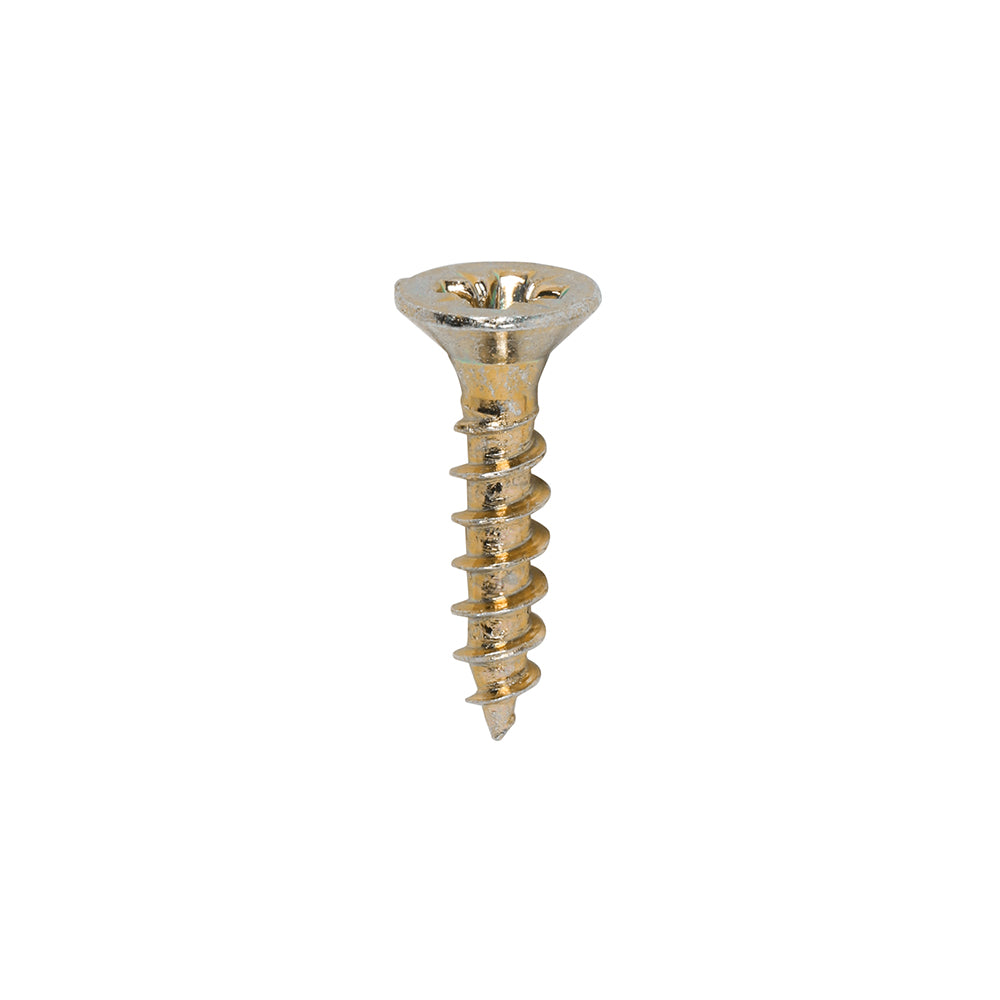 Timco Classic Multi-Purpose Double Countersunk Zinc Plated Screws Golden 3.5mm x 16mm Pack of 200 35016CLAF | Driver Bit Size - PZ2
