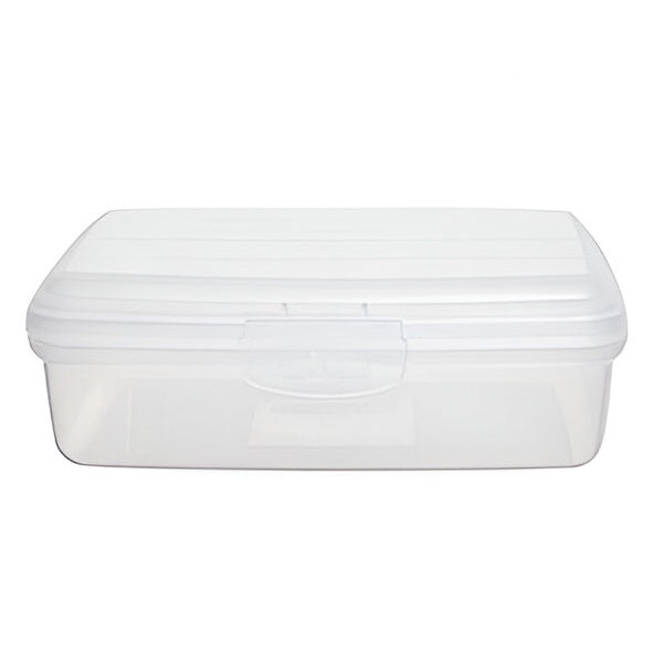 Whitefurze Hinged All Store Storage Box Clear 0.5Ltr H60mm x W110mm x D150mm S061330