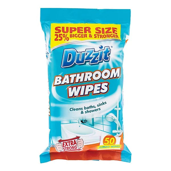 Duzzit Bathroom Cleaning Wipes Blue Pack of 50 DZT013A