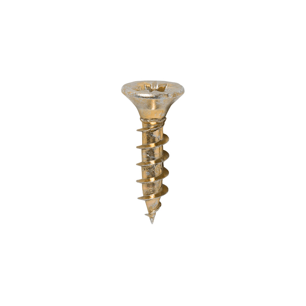 Timco Solo Zinc Plzted PZ Double Countersunk Chipboard and Woodscrews Golden 3.5mm x 15mm Pack of 200 35015SOLOC