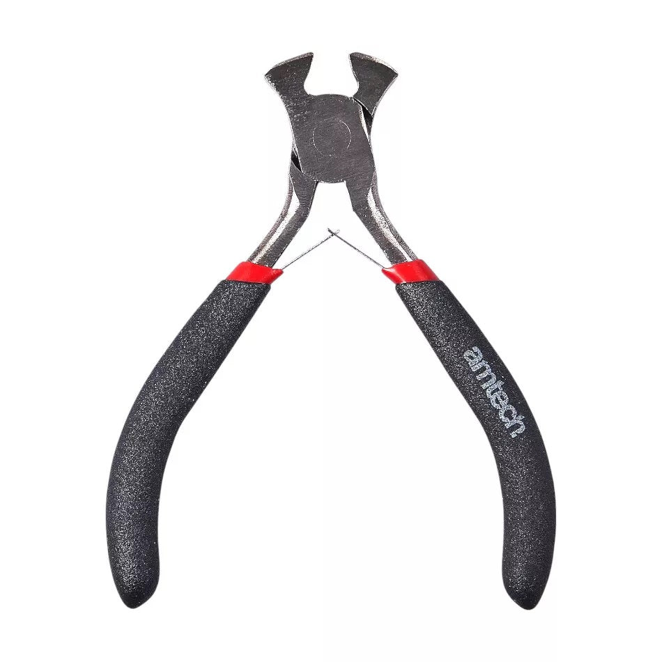 Amtech Mini Top Cutter Plier Silver and Black B3185 | Drop Forged Heat Treated Steel | Non Slip Grip | Spring Loaded