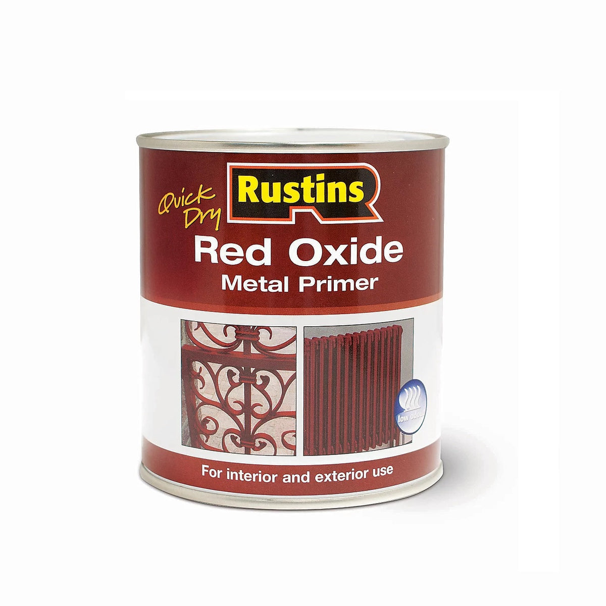 Rustins Quick Dry Oxide Metal Primer Red 500ml REDOW500 | For Interior and Exterior Use