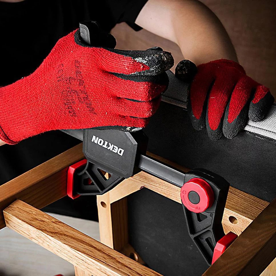 Dekton Rapid Bar Clamp Professional Black 6-inch DT40502 | 45kg of Clamp Force | Nylon Handle | Abs Rotation Button