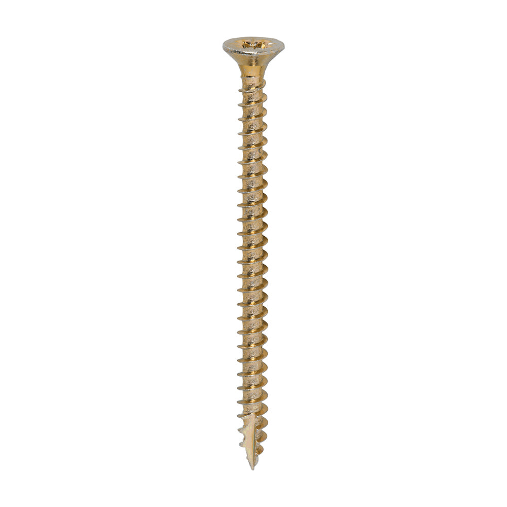 Timco Classic Multi-Purpose Double Countersunk Zinc Plated Screws Golden 3.5mm x 50mm Pack of 200 35050CLAF | Driver Bit Size - PZ2