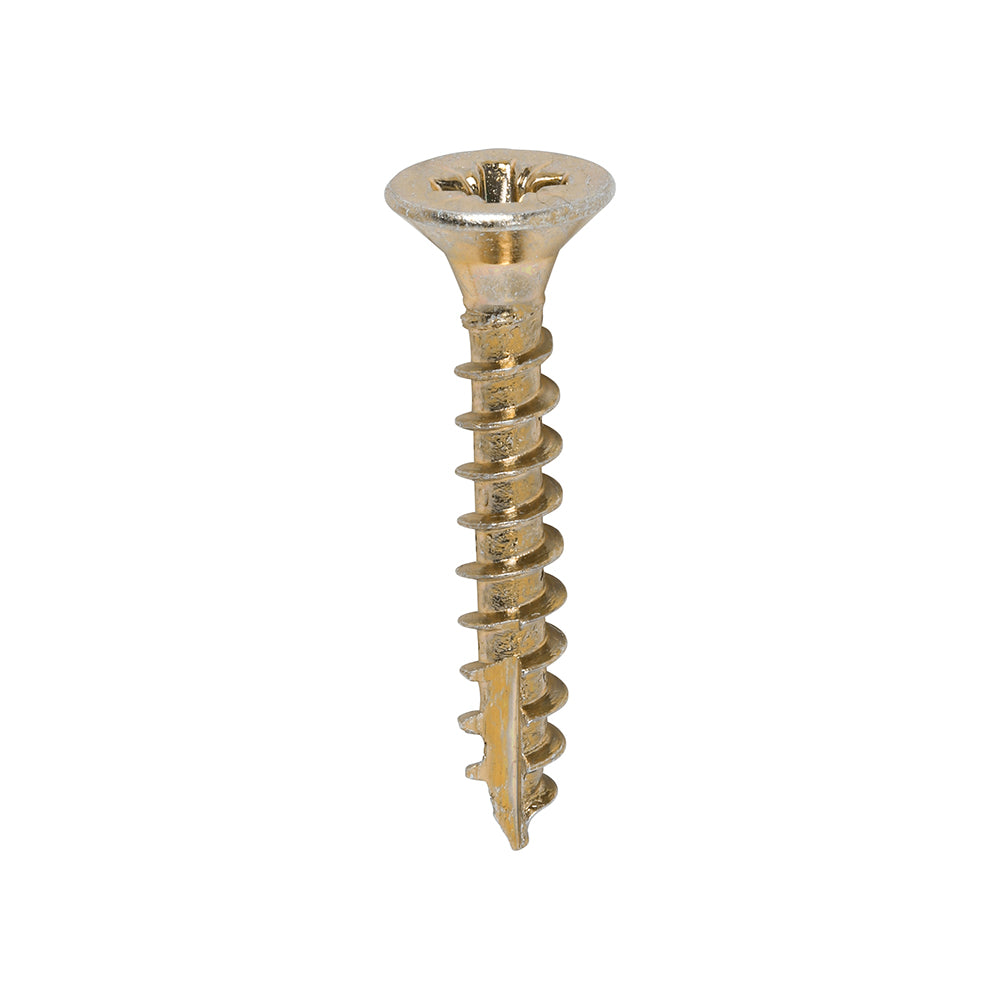 Timco Classic Multi-Purpose Double Countersunk Zinc Plated Screws Golden 4mm x 25mm Pack of 200 40025CLAF | Driver Bit Size - PZ2