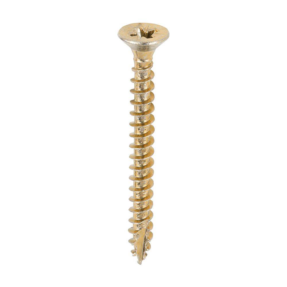 Timco Classic Multi-Purpose Double Countersunk Zinc Plated Screws Golden 4mm x 40mm Pack of 200 40040CLAF | Driver Bit Size - PZ2