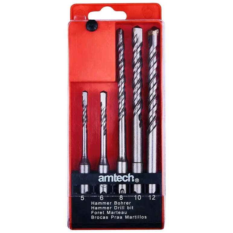 Amtech SDS Drill Bit Set Silver Pack of 5 F0920