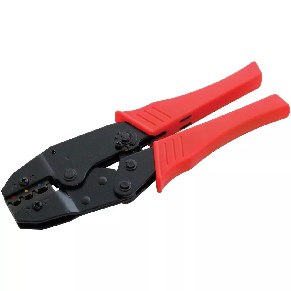 Amtech Heavy Duty Ratchet Crimping Plier Tool Red and Black B3310
