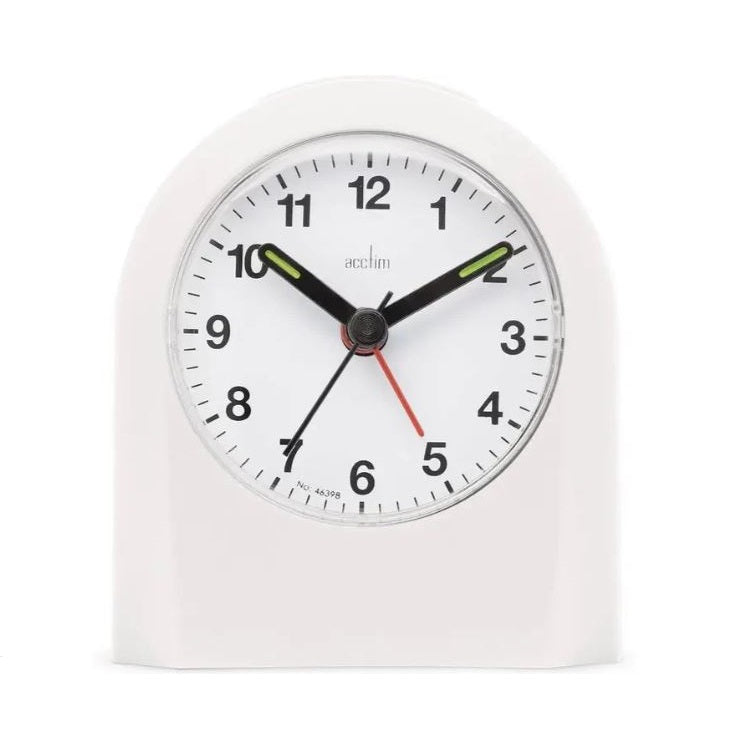 Acctim Palma Beep Beep Plastic Alarm Clock White 15062