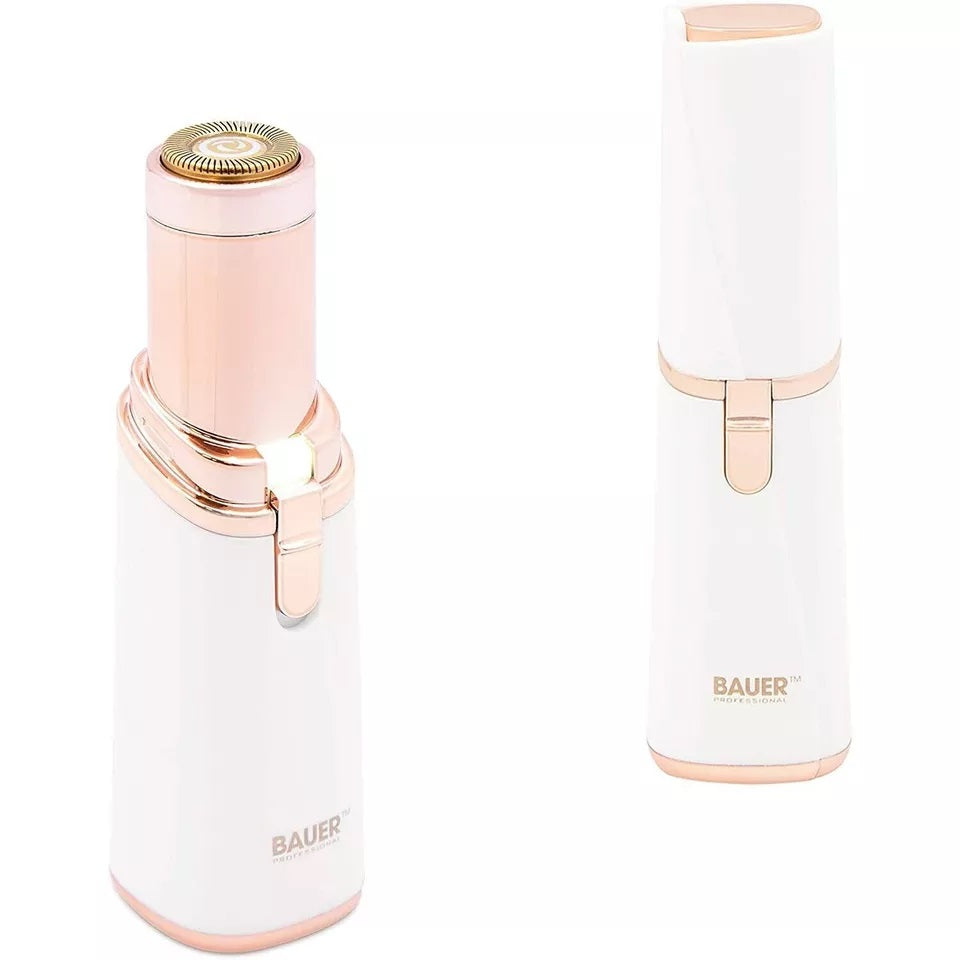 Bauer Pro Facial Hair Remover Multicoloured 39189 | Quick Painless Hair Removal | LED Light Magnifies Tiny Hairs | Discrete Compact and Lightweight