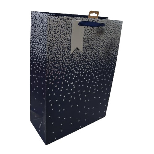 Clairefontaine Eurowrap Ombre Gift Bag with Ribbon Handles Navy Blue XL 330mm x 455mm x 150mm Pack of 6 30861-1WC | Wider Base