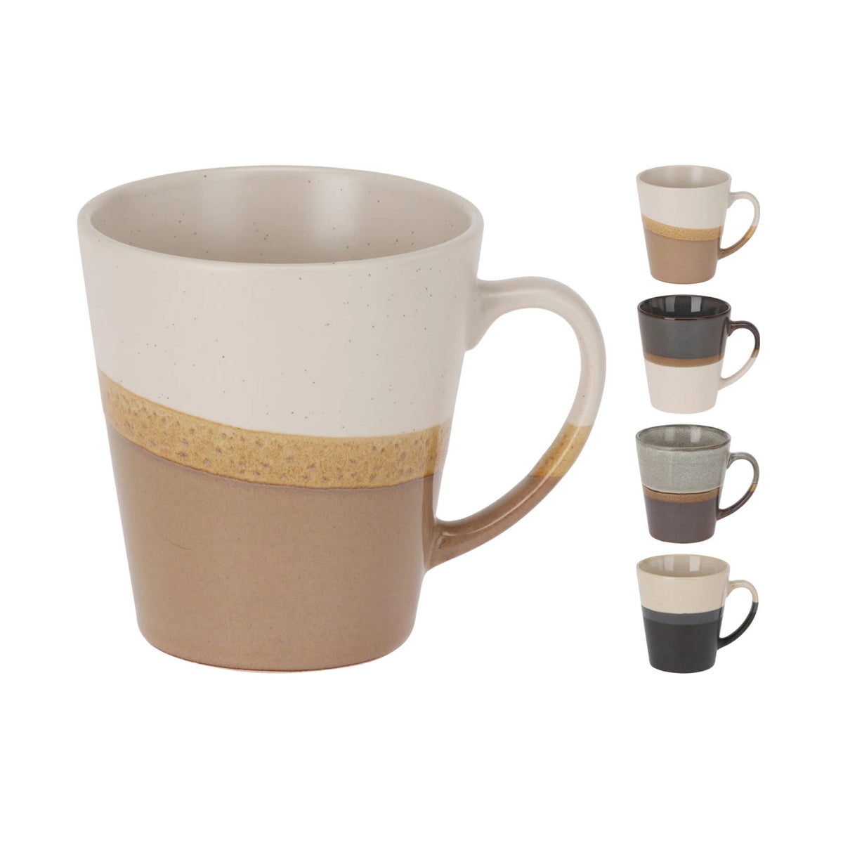 Excellent Houseware Stoneware Mug Assorted Colour 300ml 901099