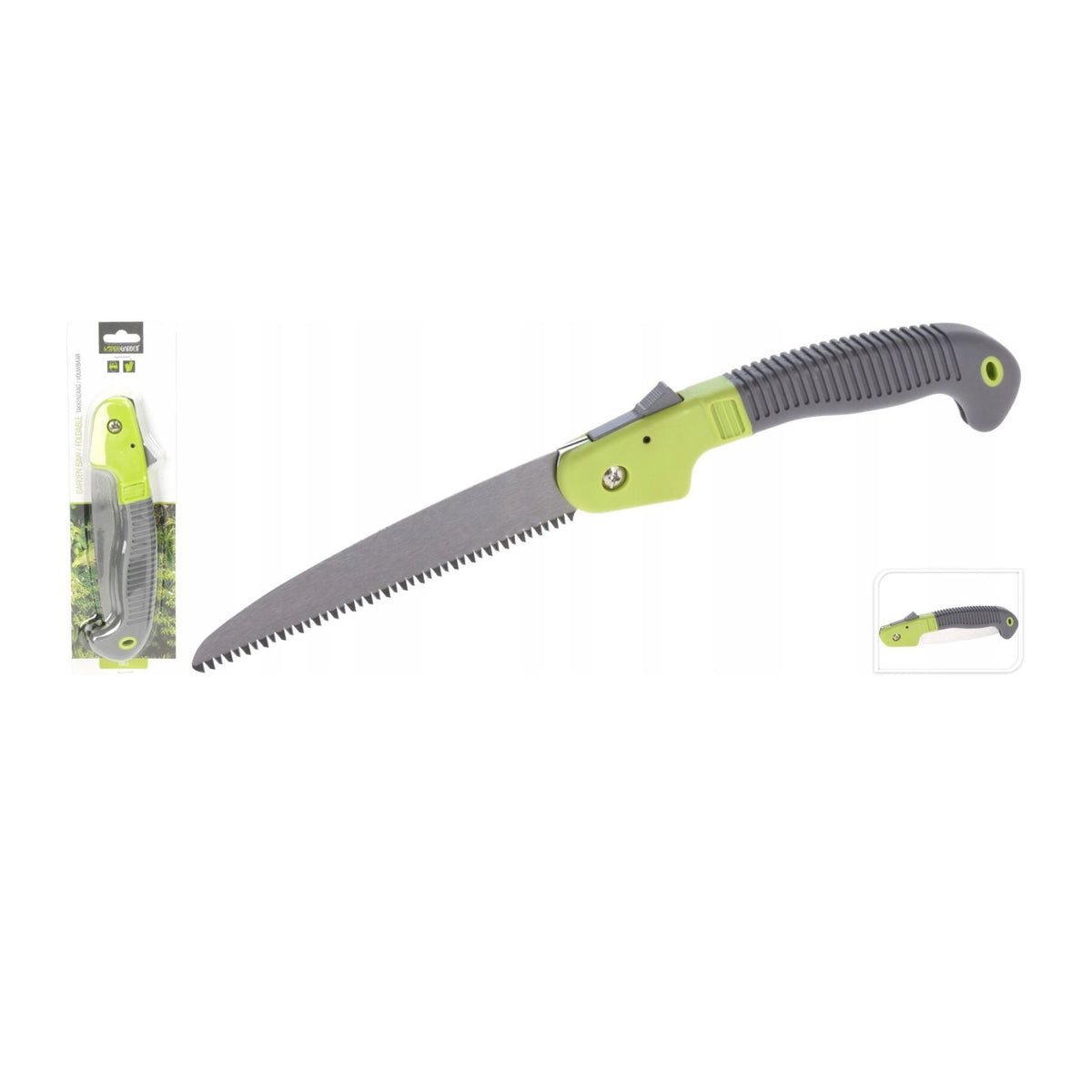 Progarden Foldable Garden Saw Green and Grey 18cm 907397 | Hand Saw for Branches