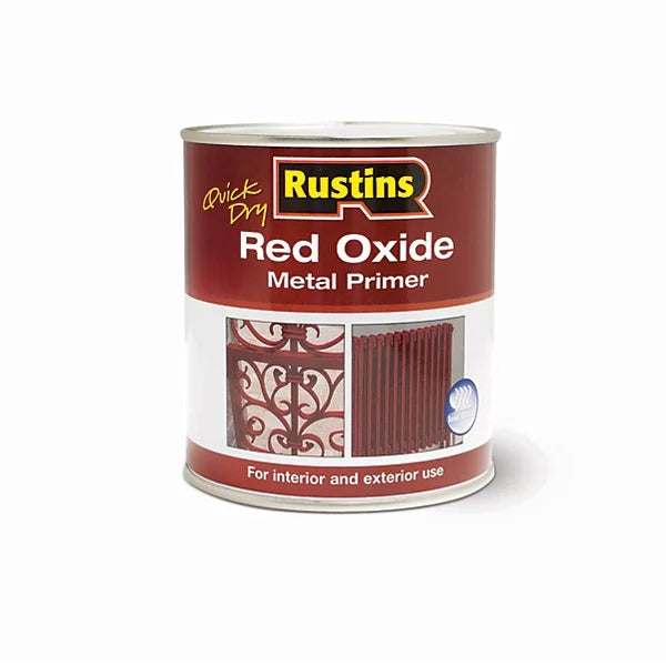 Rustins Quick Dry Metal Primer Red Oxide 1Ltr RTN001385 | For Interior and Exterior Use