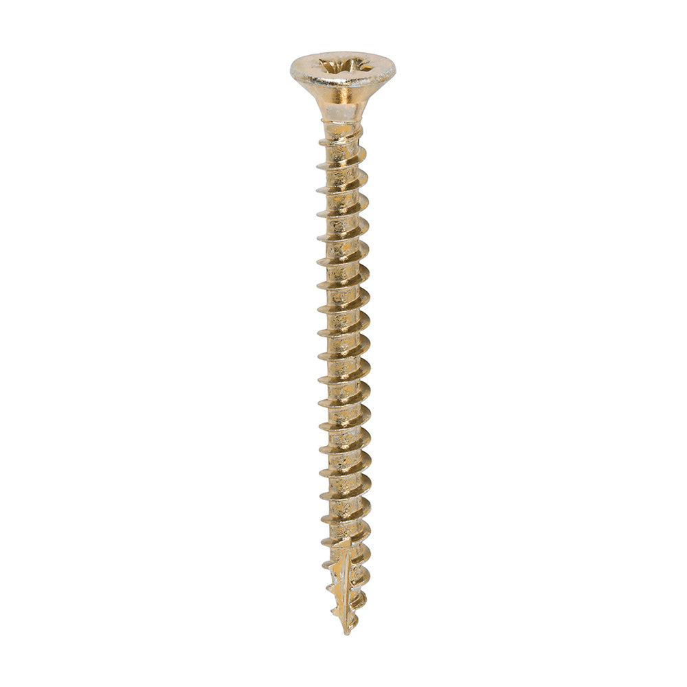 Timco Classic Multi-Purpose PZ Double Countersunk Zinc Plated Screws Golden 4mm x 45mm Pack of 200 40045CLAF | Driver Bit Size - PZ2