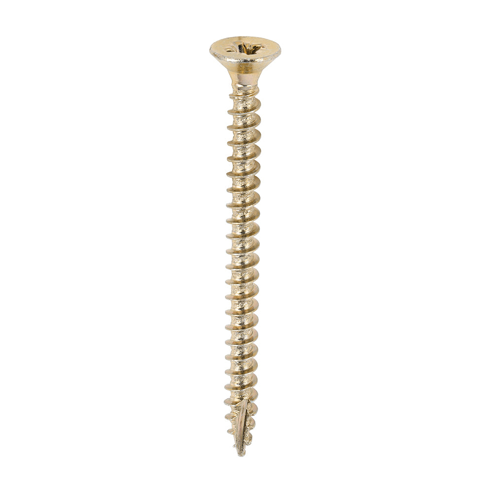 Timco Classic Multi-Purpose PZ Double Countersunk Zinc Plated Screws Golden 4mm x 50mm Pack of 200 40050CLAF | Driver Bit Size - PZ2