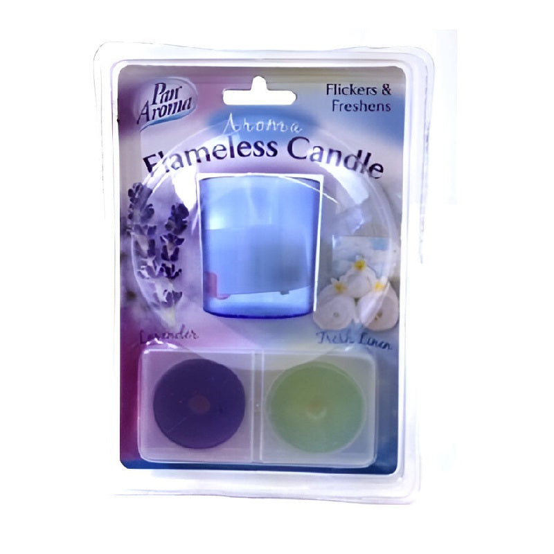 151 Pan Aroma Flameless Candle Lavender and Fresh Linen Assorted PAN1029 | Flickers and Freshens