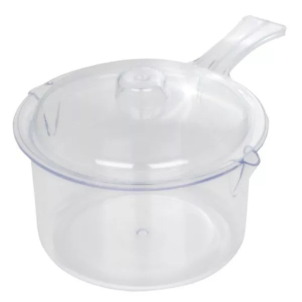 MTK Housewares Microwave Saucepan with Clear Lid 0.5Ltr Transparent 112 | BPA Free | For Use in Microwave Ovens