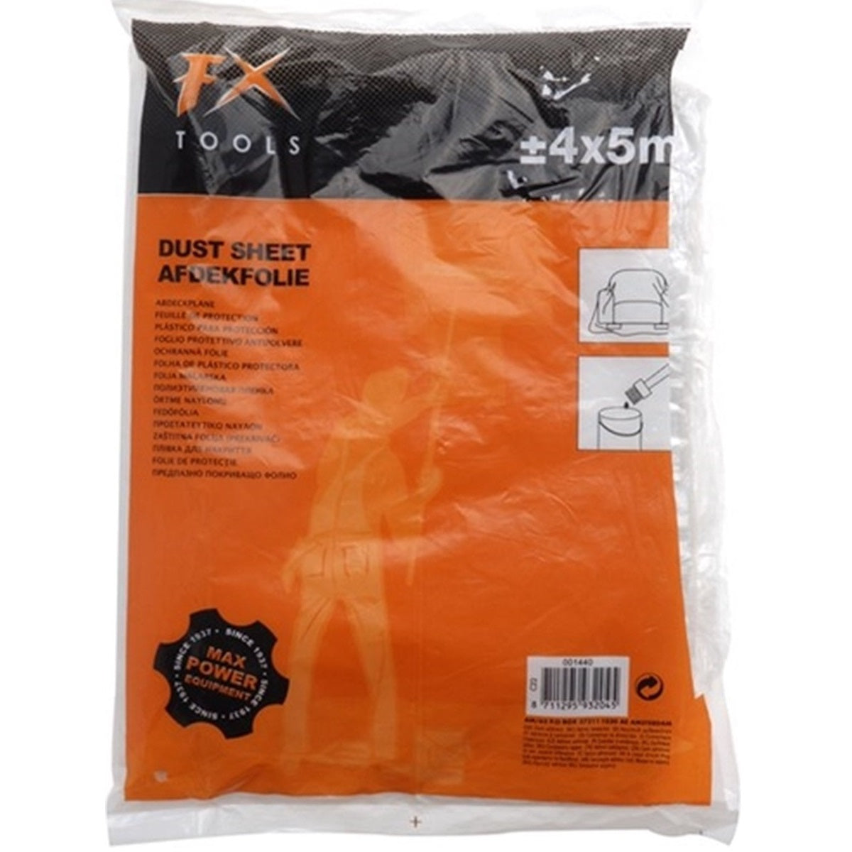 FX Tools Dust Sheet Transparent 4Mtr x 5Mtr 908277