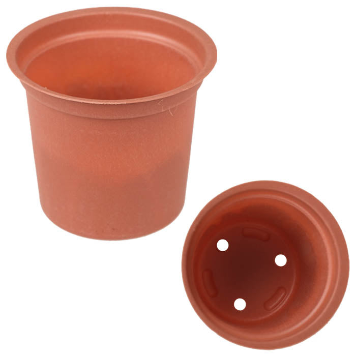 Pro Garden Seedling Pots Set on Tray Brown and Black Pack of 20 156464