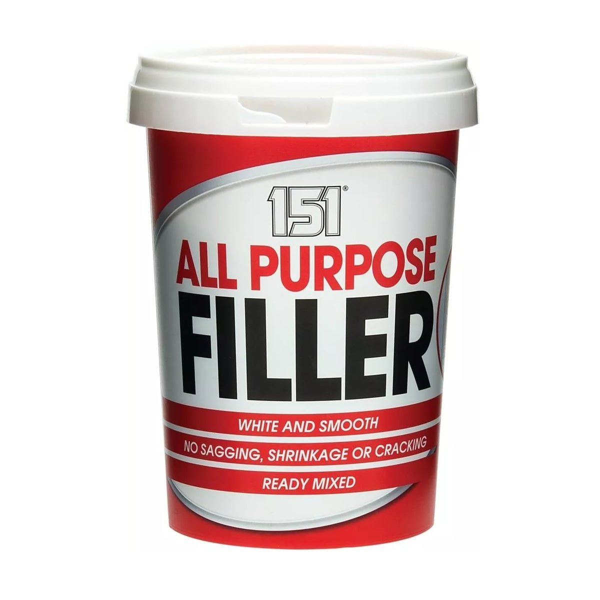 151 All Purpose Filler White 600g 00409 | White and Smooth | No Sagging Shrinkage or Cracking | Ready Mixed