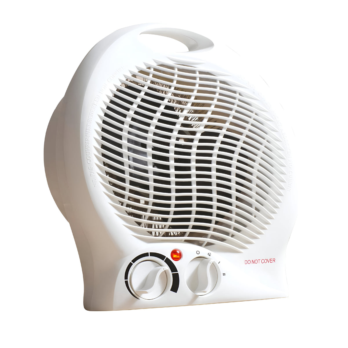 Daewoo Upright Fan Heater White 2000W H26.5cm x W22.5cm x D12.5cm HEA1926 | Instant Heat | 2 Heat Settings | Thermostat Control | Fan Mode | Safe and Secure | Easy Carry Handle | Ideal for Small Sized Rooms | Power Indicator Light | Overheat Thermal Cut Out Protection