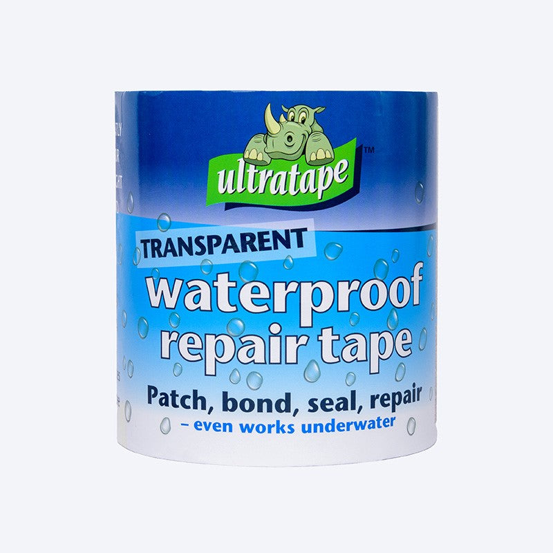 Ultratape Waterproof Repair Tape Transparent 100mm x 1.5Mtr | Patch | Bond | Seal | Repair