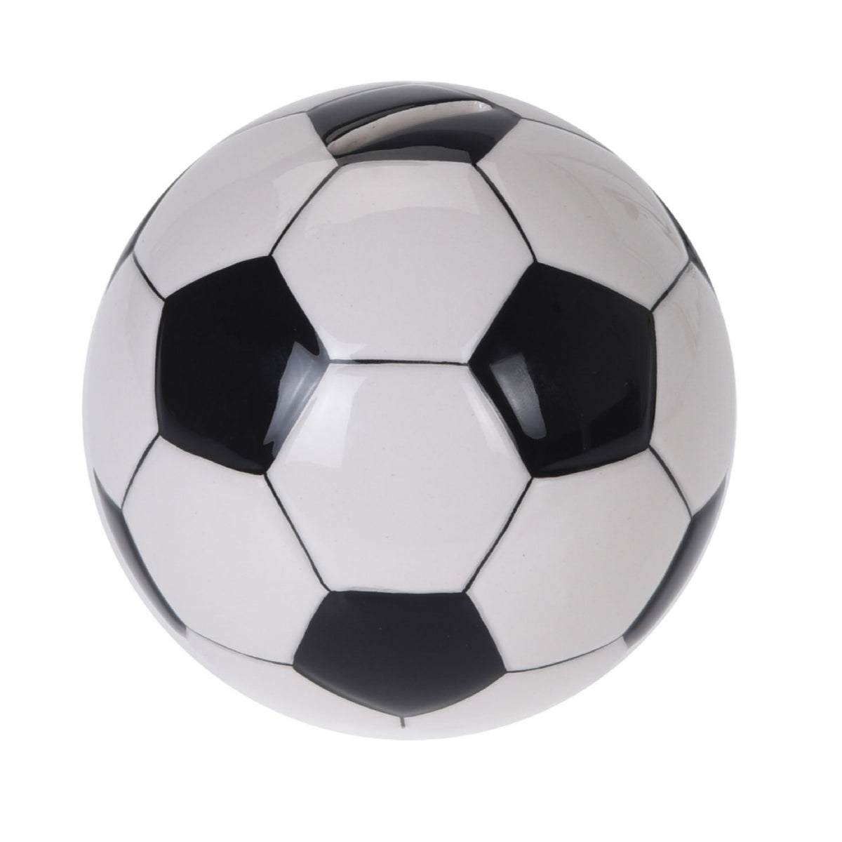 Servicetoconsumer Soccer Money Bank Black and White 115mm x 115mm x 101mm 184998