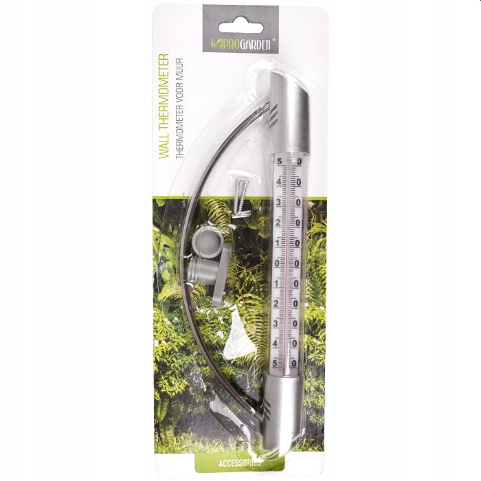 Pro Garden Wall Thermometer Silver 23cm 064539