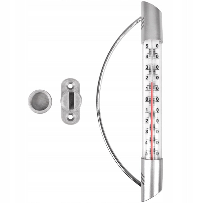 Pro Garden Wall Thermometer Silver 23cm 064539