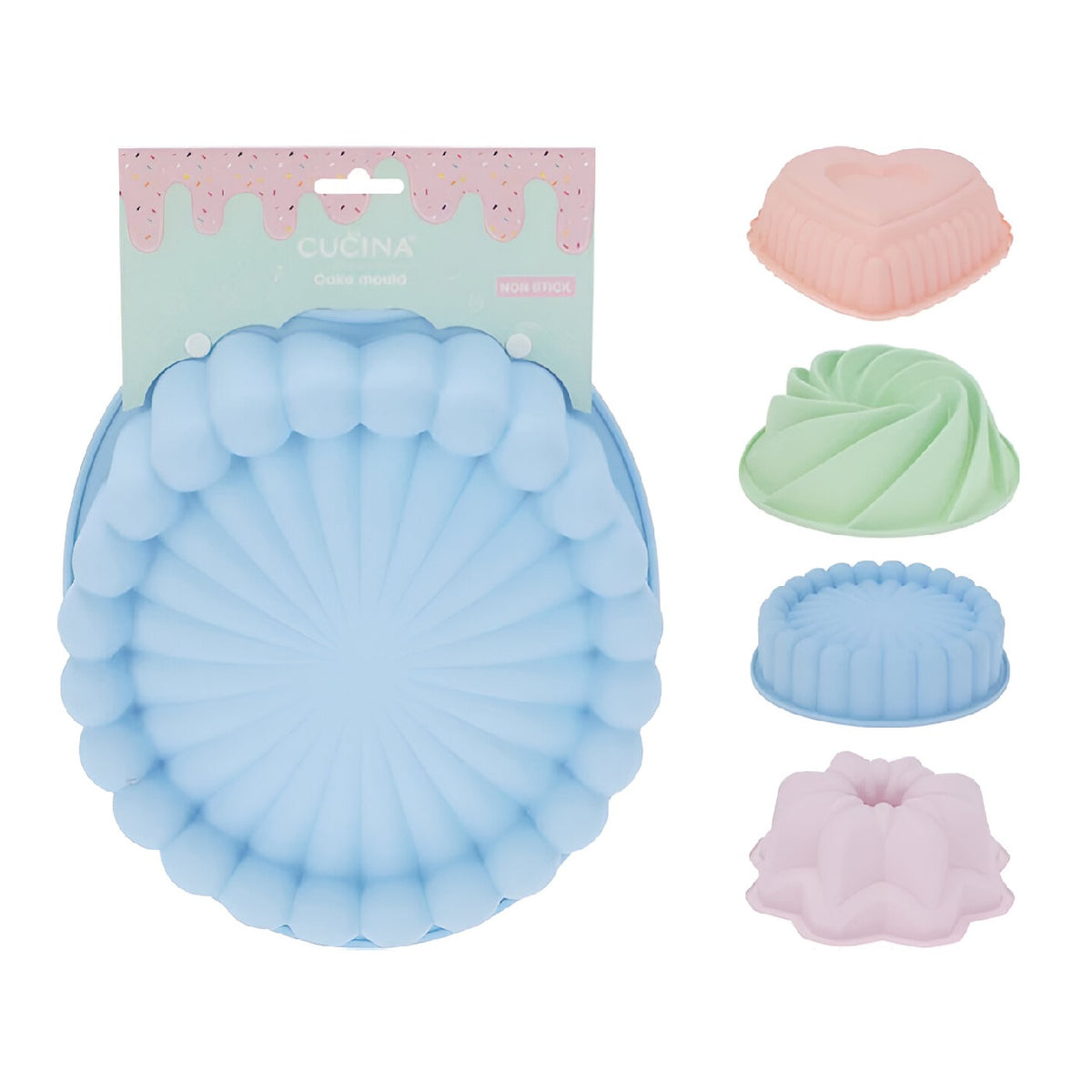 La Cucina Non Stick Silicone Cake Mould Assorted Large 157017