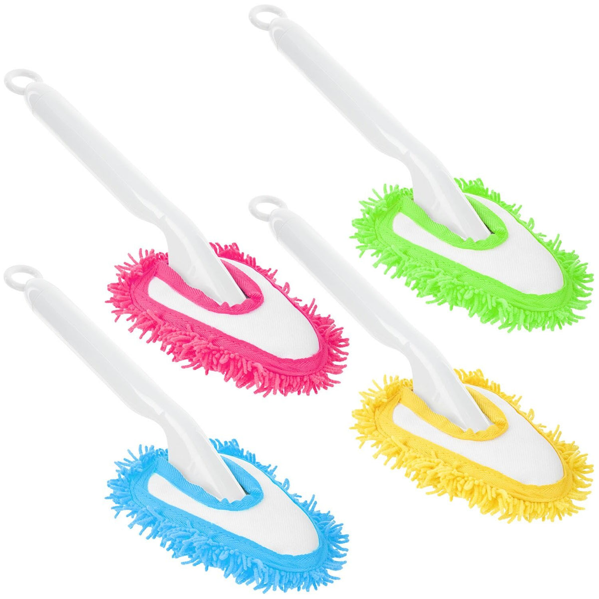 Bettina Chenille Soft Microfiber Wand Hand Duster Assorted Colours Pack of 1 B493 | For Home-Car and Office | Washable and Reusable