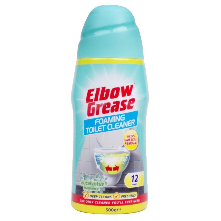 151 Elbow Grease Eucalyptus Foaming Toilet Cleaner 500g EG236 | Helps Limescale Removal | Deep Cleans | Freshens | 12 Doses