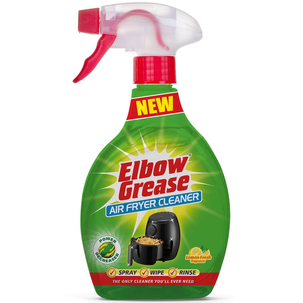 151 Elbow Grease Lemon Fresh Air Fryer Cleaner 500ml EG194 | Spray | Wipe | Rinse