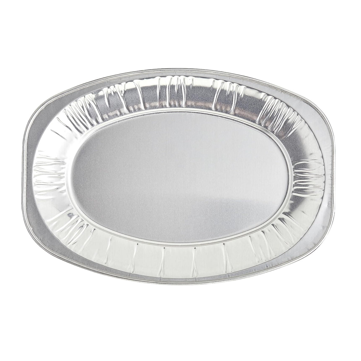 DID Medium Disposable Aluminum Foil Platters Silver Pack of 3 FS5341 | Freezer and Oven Safe | Ideal for Catering and Events