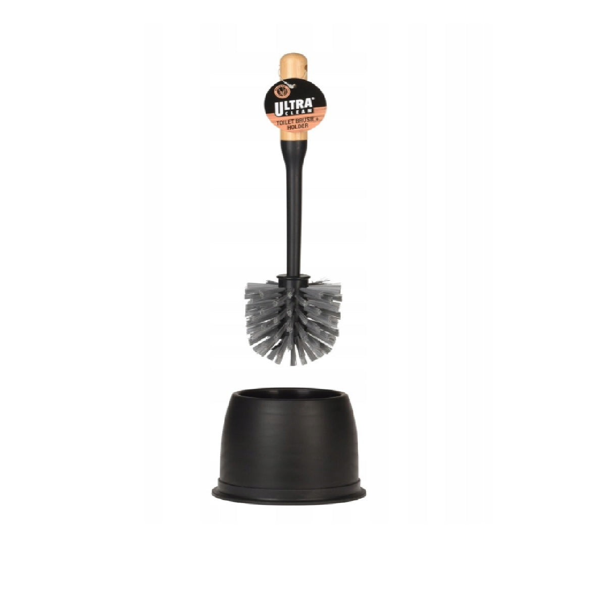 Ultra Clean Bamboo Toilet Brush with Holder Matt Black 199440