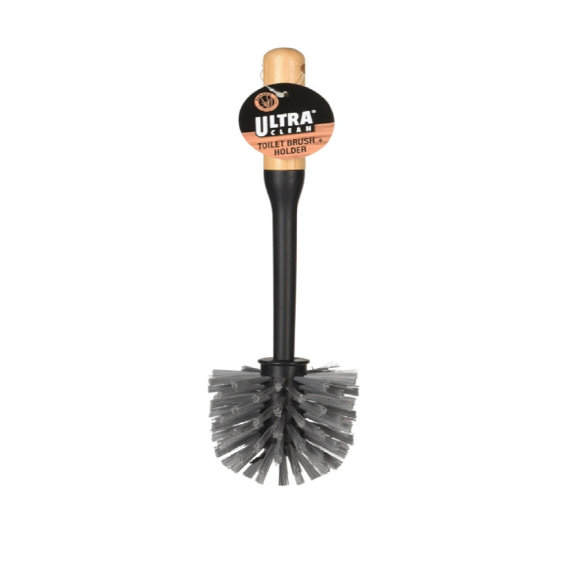 Ultra Clean Bamboo Toilet Brush with Holder Matt Black 199440