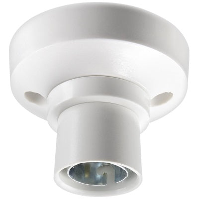 BG Batten Holder 3 Terminal with Short Skirt BC Lamp Holder White 752