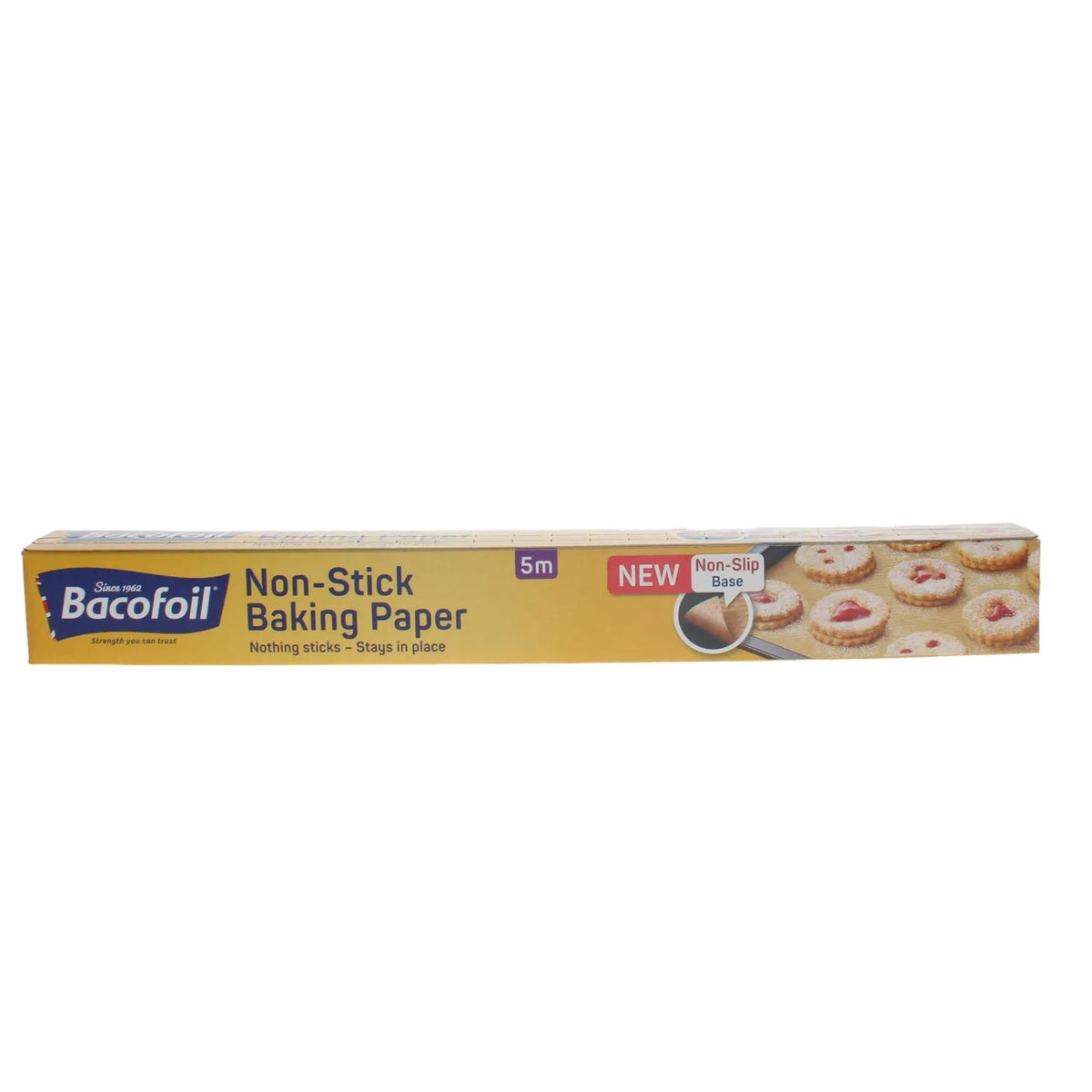 Bacofoil Non Stick Baking Paper Brown 5Mtr x 38cm 28094033011 | No Slipping and No Curling | Nothing Sticks | Greaseproof | Easy to Use | Unbleached