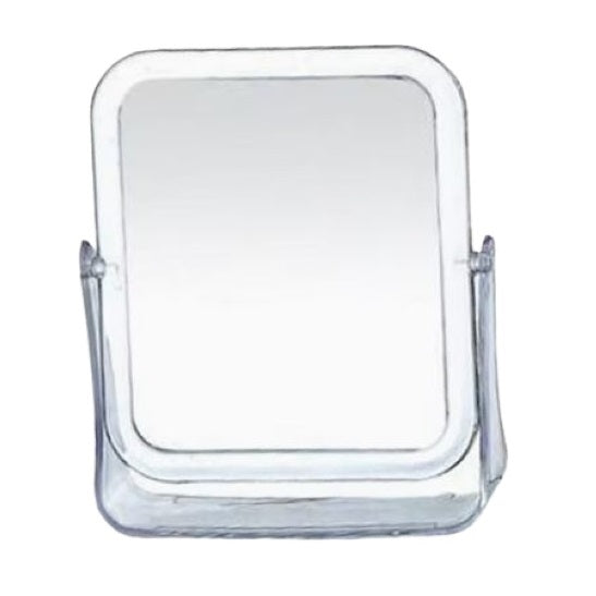 Eleganza Double-Sided 2X Magnification Folding Mirror Assorted Design Clear Pack of 1 900877 | Compact Travel Makeup Mirror | Available in Square and Round Shapes