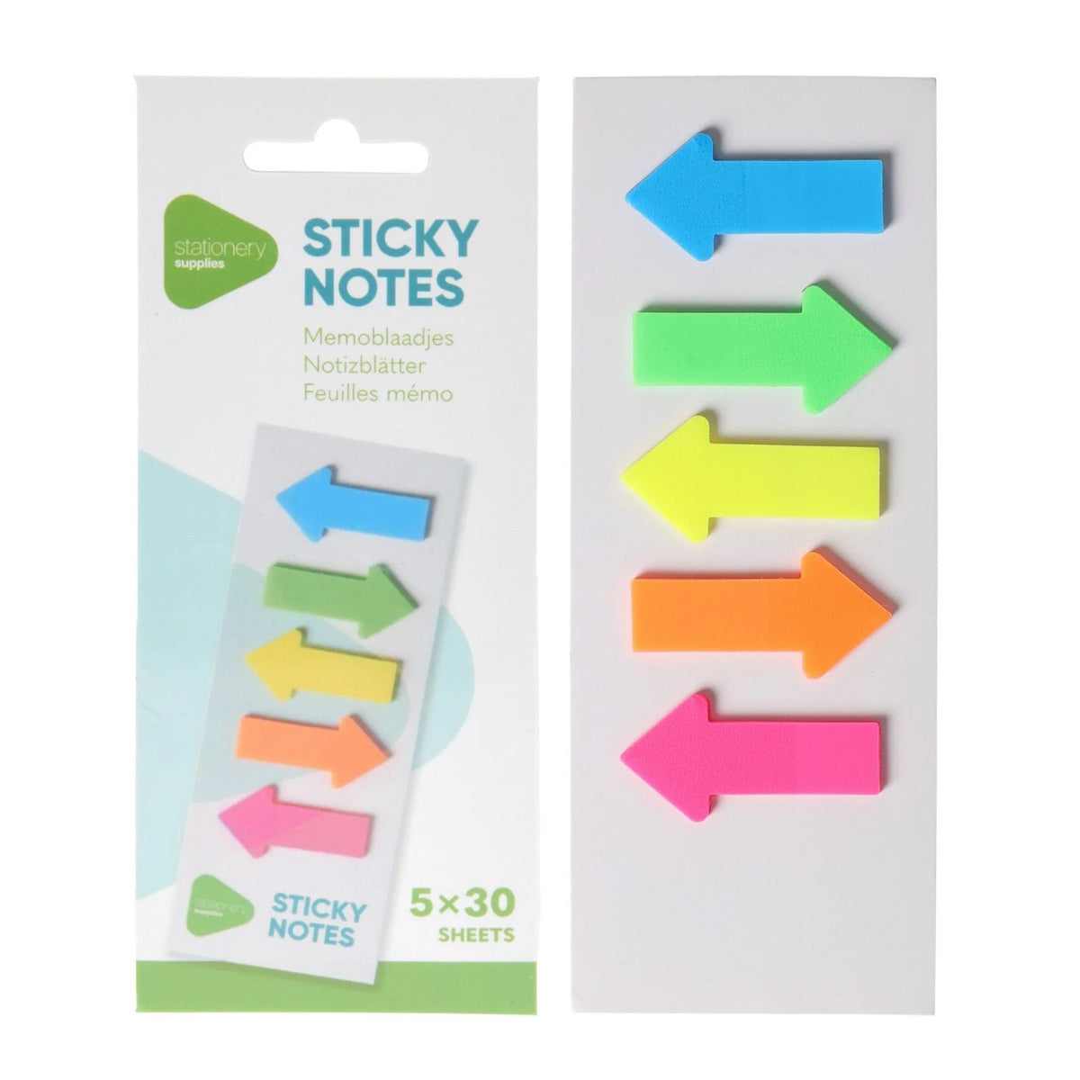 Stationery Supplies Sticky Arrow Memo Sheets Assorted Colours Pack of 30 906100 | Organize Your Tasks-Papers and Documents