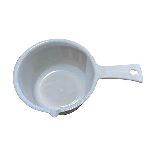 MTK Housewares Microwave Essentials Saucepan with Easy Pour Spout White 0.5Ltr 107 | BPA-Free Plastic | Microwave Safe | Ideal for Heating Soup-Sauces and Liquids