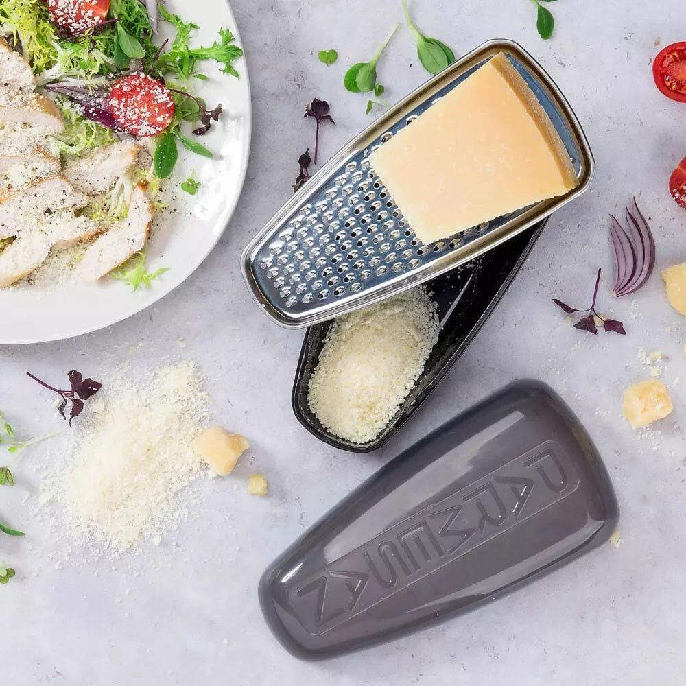 Fackelmann Parmesan 2in1 Cheese Grater and Storage Box Multicoloured 45463-2 | Ideal for Home Cooks and Chefs