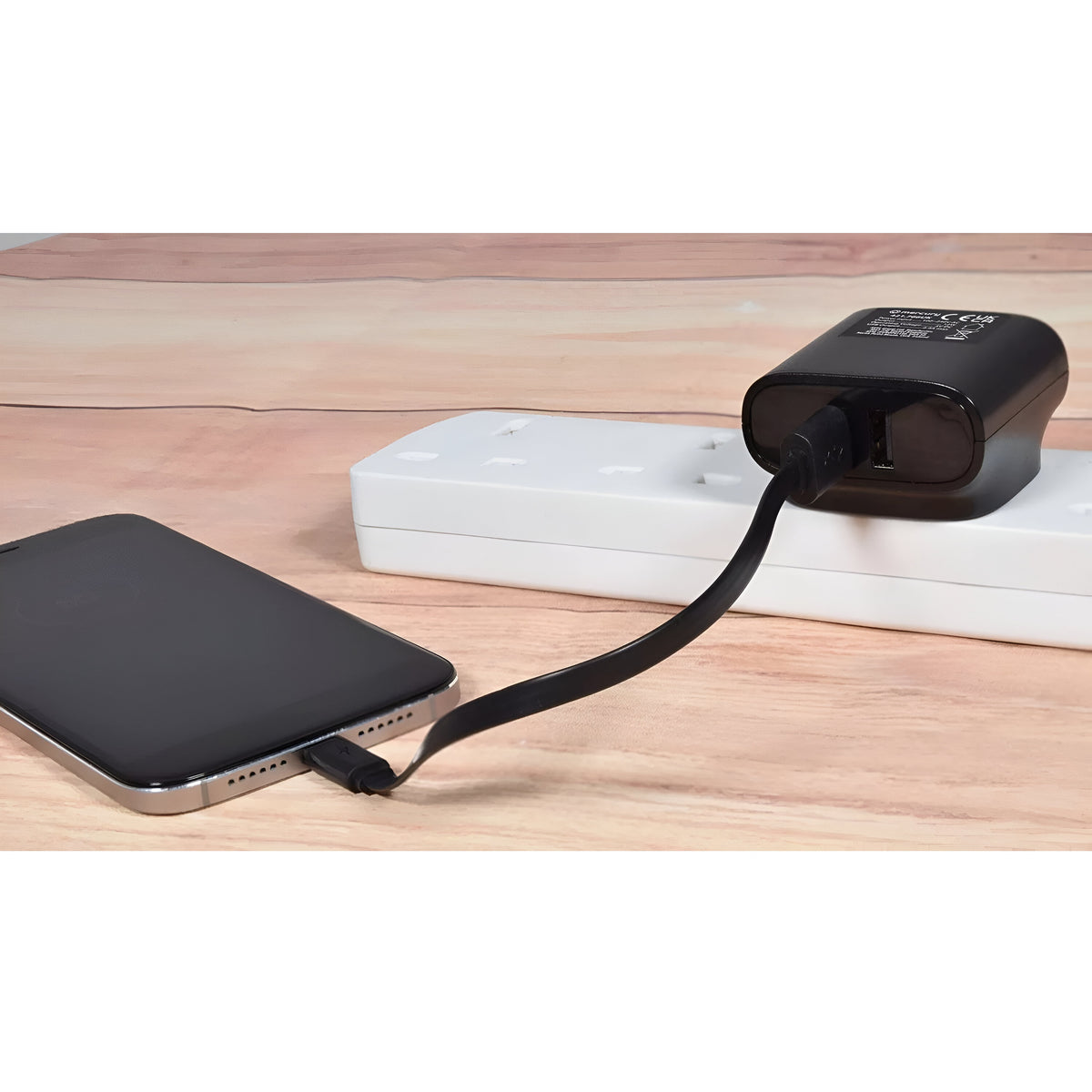 Mercury Dual USB Mains Charger Black 2.4A 421.766UK | Ideal for All your USB Devices | 2 x USB | 2400mA Max. USB Output
