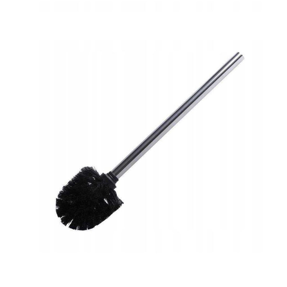 Bathroom Solutions Toilet Brush with Stainless Steel Handle Black 35cm 193154 | Bathroom Cleaning Tool with Sturdy Bristles | Compact Design for Easy Storage