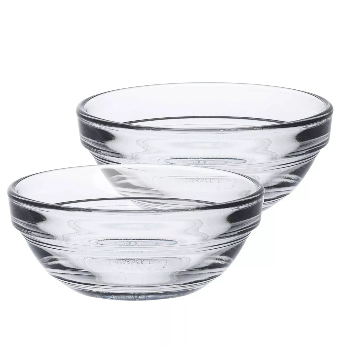 Duralex Gigogne Stacking Bowl Clear 7cl 7.5cm Pack of 4 2021ACO4 | Shock Resistant Tempered Glass | Thermal Shock Resistant