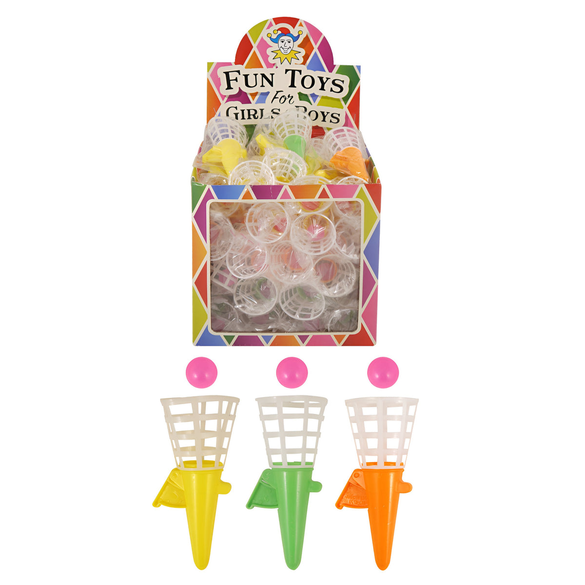 Click Catch Game Assorted Colours 12cm Pack of 48 T08199