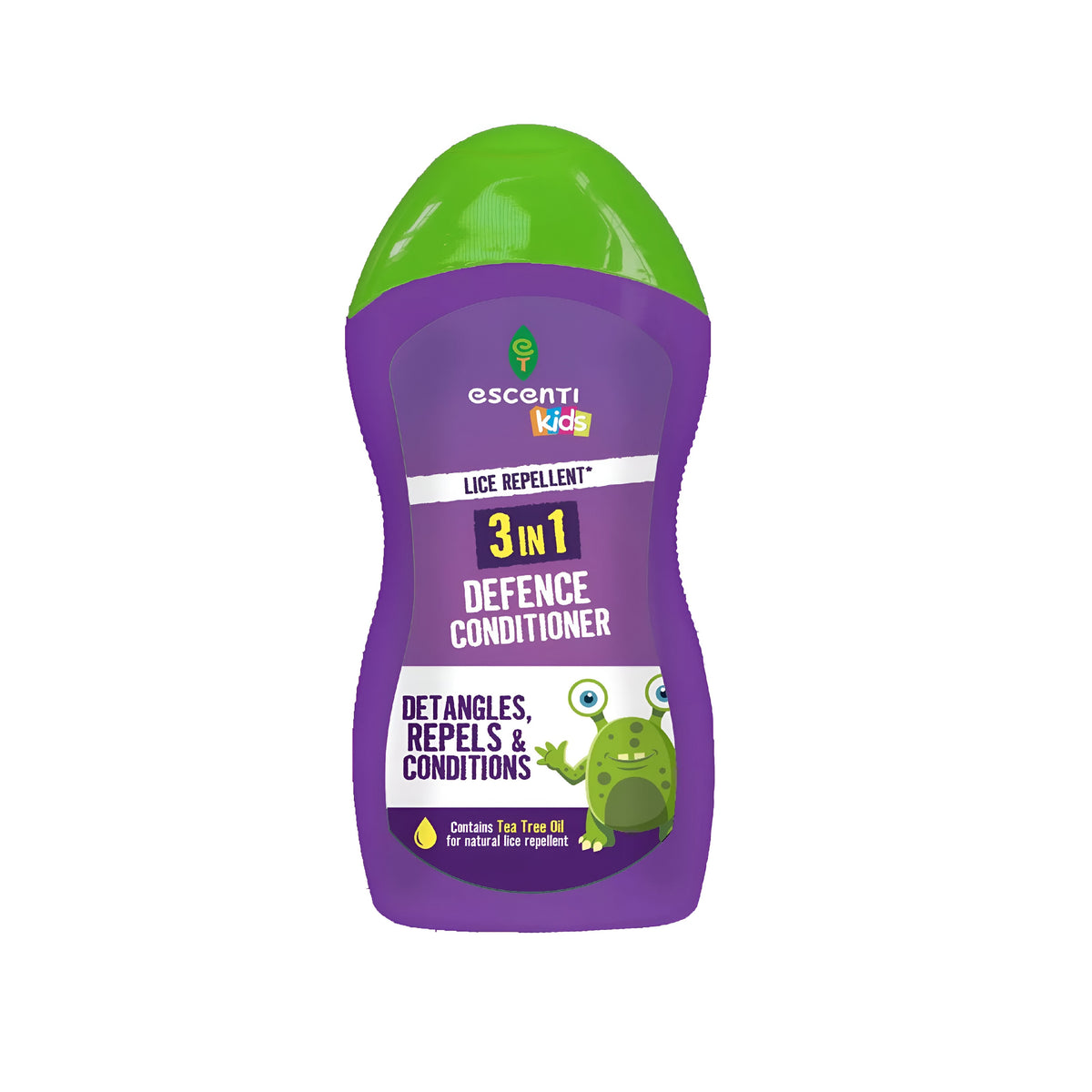 151 Escenti Kids Lice Repellent Purple 300ml ESC1008 | 3 in 1 Defence Conditioner | Detangles - Repels and Conditions | Contains Tea Tree Oil - A Natural Lice Repellent